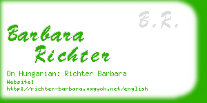 barbara richter business card